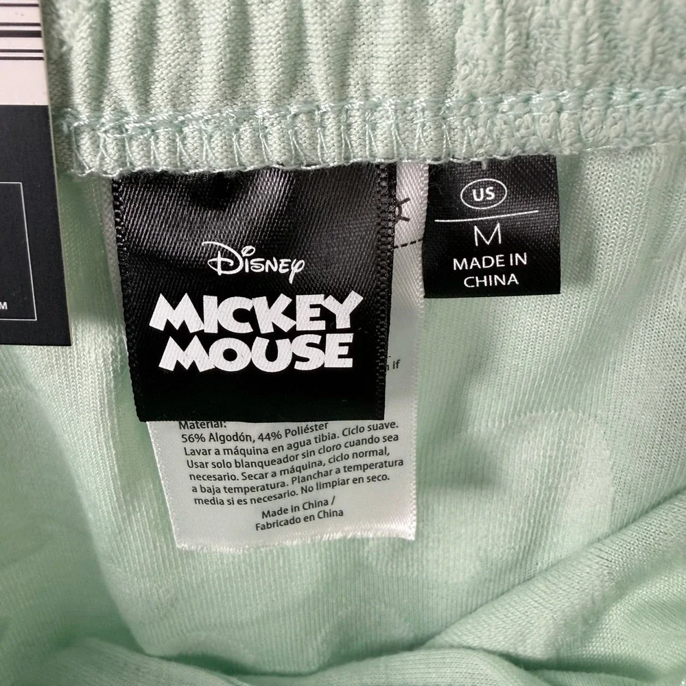 NEW Disney Mickey Mouse Womens M Mint Green Embossed Terry Cloth Skort - Picture 5 of 10